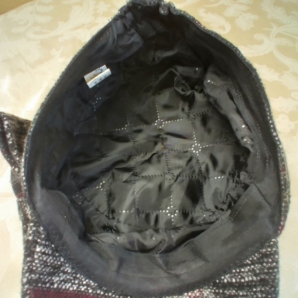 Tickled Pink Tweed Newsboy Cap w Bow - Picture 8 of 10